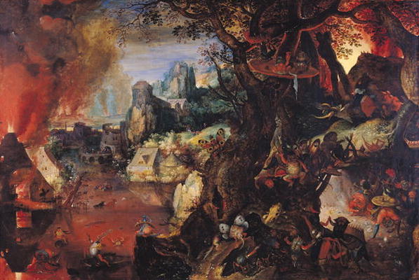 The Temptation of St. Anthony (oil on copper) von Pieter Schoubroeck