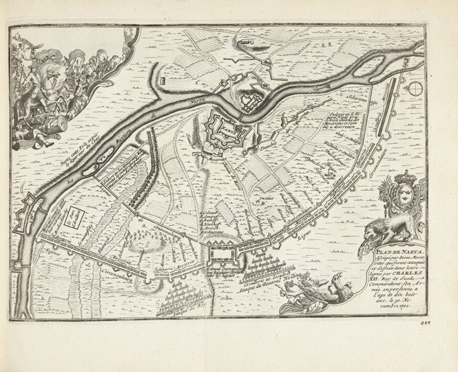 Die Belagerung und Schlacht von Narva 1700 von Pieter van der Aa