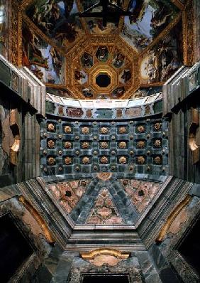 View of the interior showing the coffered vault above the altar designed by Matteo Nigetti (1560-164 1644 and p