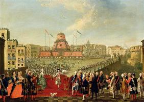 Fete at Naples on the Occasion of the Marriage of King Ferdinand I (1751-1825) to the Archduchess Ma 16th