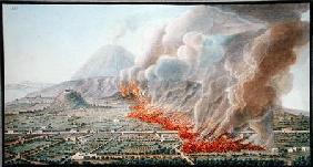 View of an eruption of Mt. Vesuvius which began on 23rd December 1760 and ended 5th January 1761, pl published