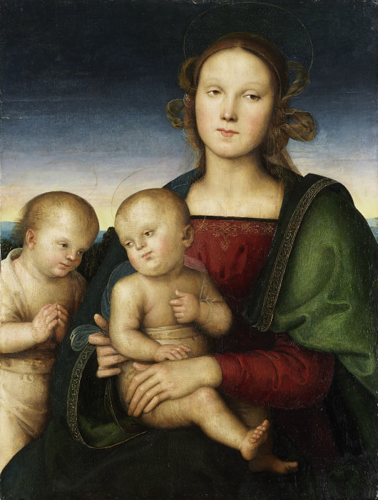 Madonna mit Kind und Johannesknaben von Pietro Perugino