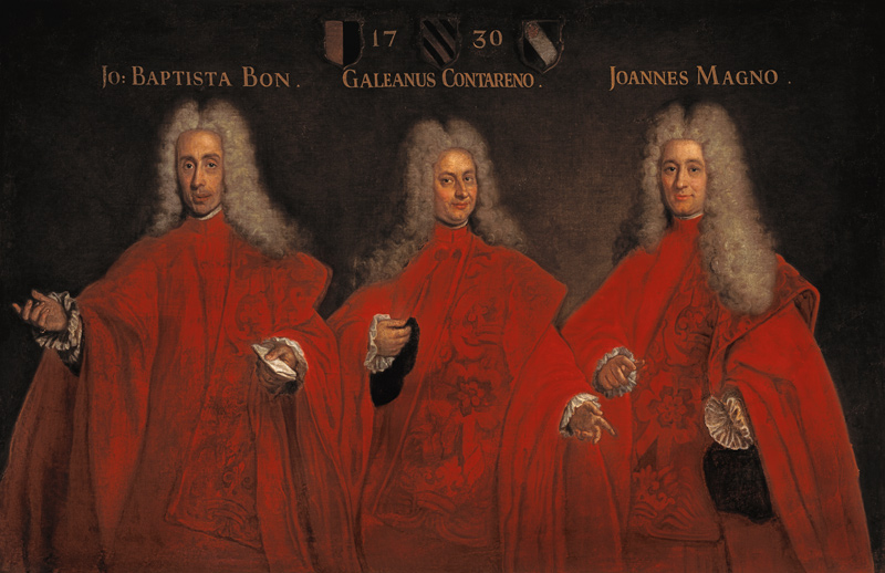 Portrait of three lawyers, Giovanbattista Bon, Galeano Contarini and Giovanni Magno von Pietro Uberti