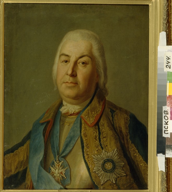 Porträt von Graf Pjotr Semjonowitsch Saltykow (1697–1772) von Pietro Antonio Rotari