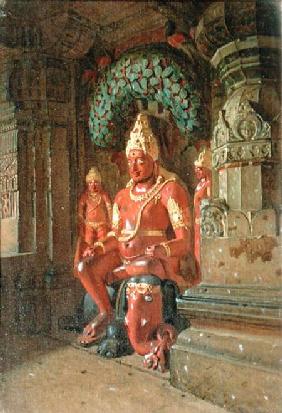 Vishnu Statue in the Indra Temple 1874