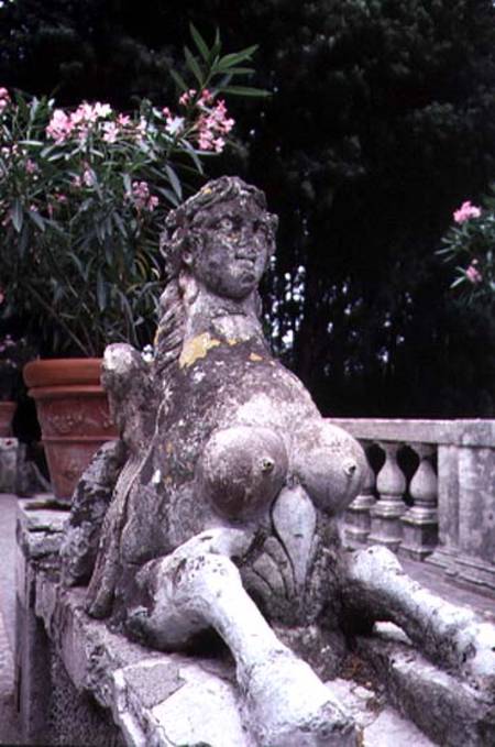 Garden ornament in the form of a sphinx, designed von Pirro Ligorio
