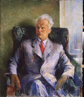 Porträt des Regisseurs und Schriftstellers Olexandr Dowschenko (1894-1956) 1947