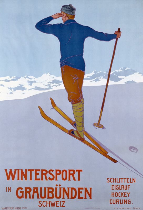 Wintersport In Graubunden von Plakatkunst