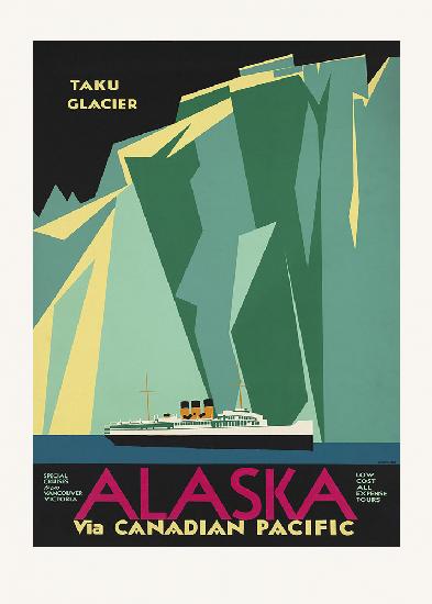 Alaska über den kanadischen Pazifik. Taku-Gletscher