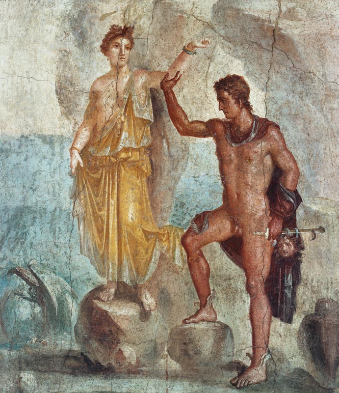 Perseus befreit Andromeda. von Pompeji, Wandmalerei