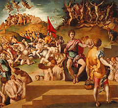 Das Martyrium der Thebanischen Legion. von Jacopo Pontormo, Carucci da
