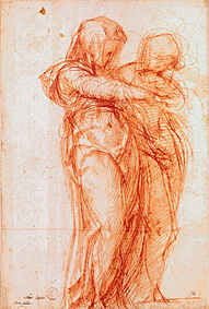 Zwei stehende Frauen von Jacopo Pontormo, Carucci da