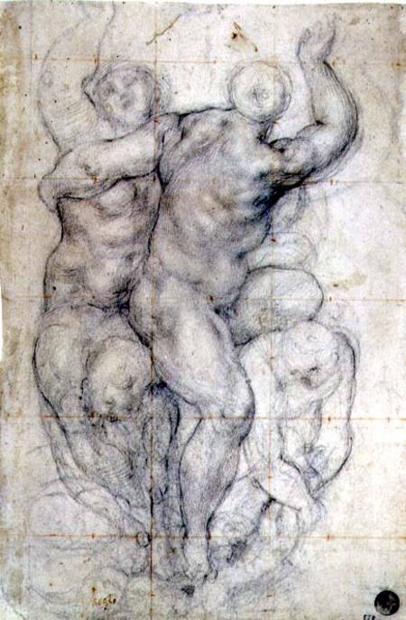 Study for a Group of Nudes von Jacopo Pontormo, Carucci da
