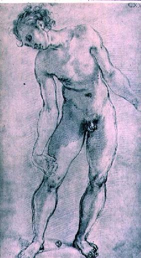 Study of a male figure for the 'Deposition' altarpiece in the Capella Capponi, Santa Felicita, Flore 1525-27