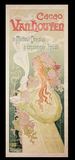 Poster advertising 'Cacao Van Houten', Belgium 1897