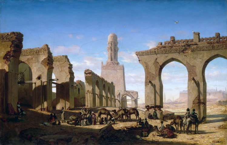Ruinen der Al-Hakim-Moschee in Kairo von Prosper Marilhat