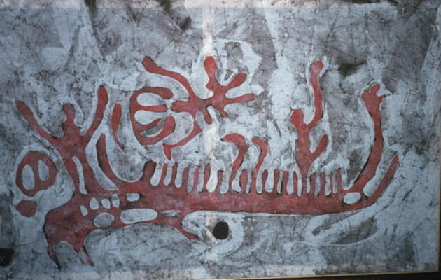 Scene with boat, Bronze Age (rock painting) von Protohistoric
