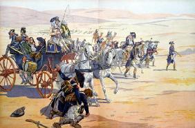 Napoleon (1769-1821) and his Troops in the Desert during the Egyptian Campaign, illustration from 'B 1912