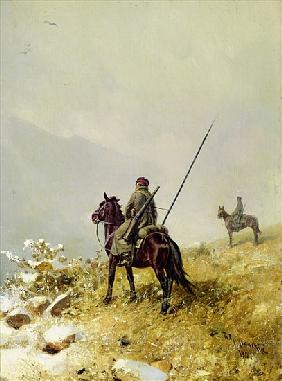 The Patrol, 1887 (oil on cardboard)