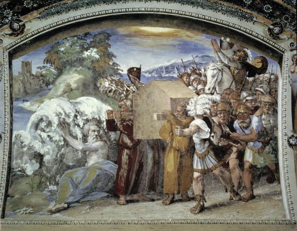 Raphael / The crossing of the Jordan von Raffael - Raffaello Santi