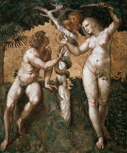 Adam and Eve, from the 'Stanza della Segnatura' c.1508-11