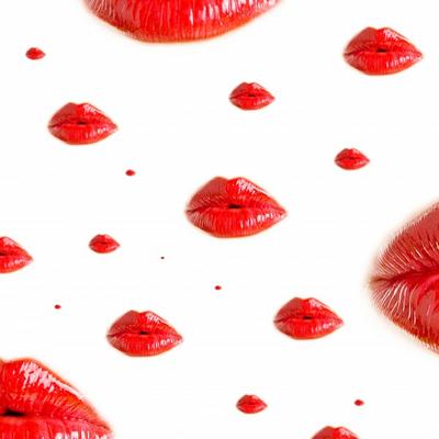 Rote Lippen von Rainer Junker
