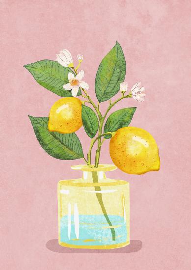Zitronenbündel in der Vase