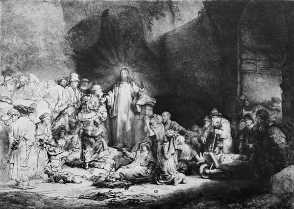 Christus heilt die Kranken (sog. Hundertguldenblatt) von Rembrandt van Rijn