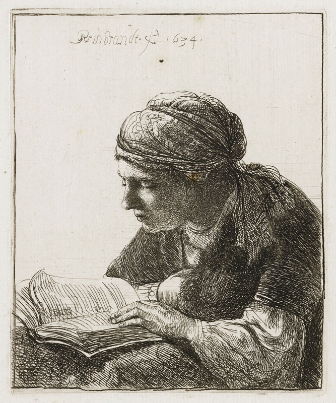 Lesende von Rembrandt van Rijn