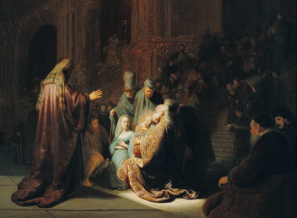 Rembrandt, Simeon im Tempel von Rembrandt van Rijn