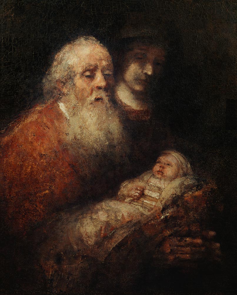 Rembrandt, Simeon mit Jesusknabe von Rembrandt van Rijn
