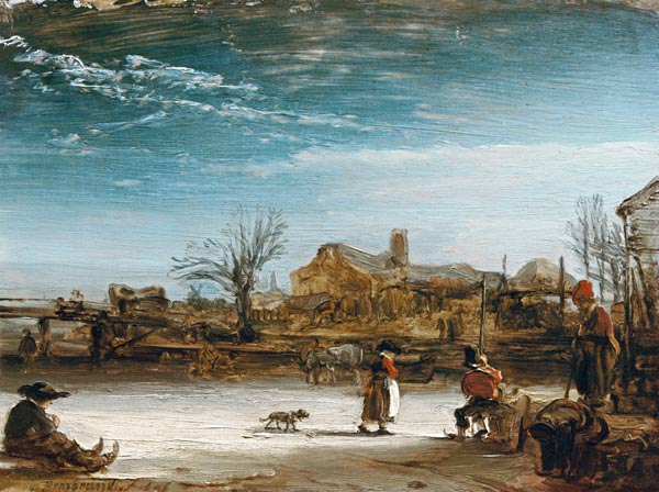 Winterlandschaft von Rembrandt van Rijn