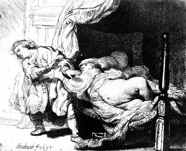 Joseph und Potiphar´s Frau von Rembrandt van Rijn