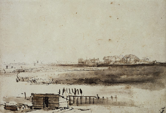 View of Houtewaal von Rembrandt van Rijn