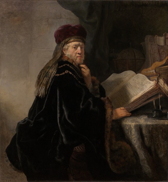 Gelehrter an seinem Schreibtisch von Rembrandt van Rijn