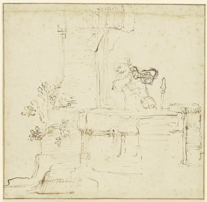 Ruben am Brunnen von Rembrandt van Rijn