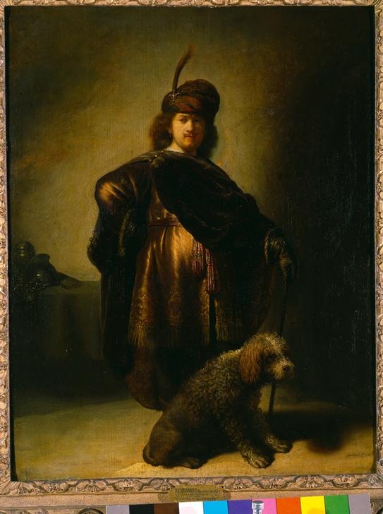 Selbstbildnis in orientalischem Kostüm von Rembrandt van Rijn