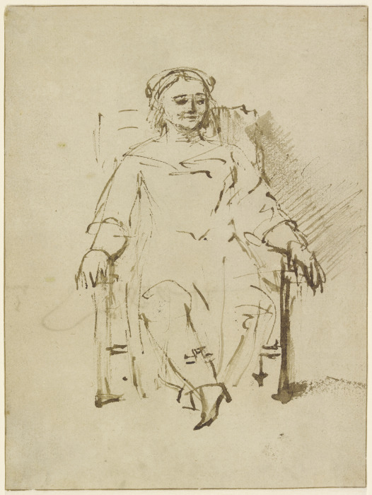 Sitzende Frau von Rembrandt van Rijn