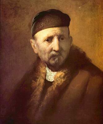 Alter Mann mit Kappe von Rembrandt van Rijn
