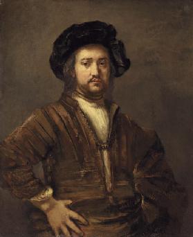 Bildnis eines Mannes mit in die Seite gestützten Armen 1658