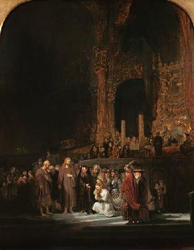 Rembrandt / Christ and the Adultress