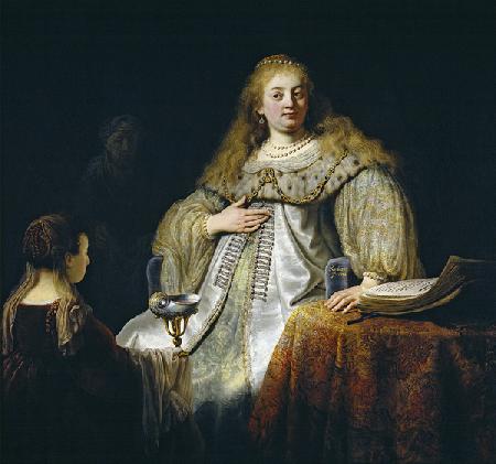 Judith am Bankett des Holofernes 1634