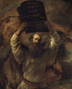 Moses zerschmettert die Gesetzestafeln 1659
