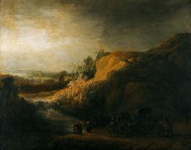 Landschaft mit der Taufe des Kämmerers 1640