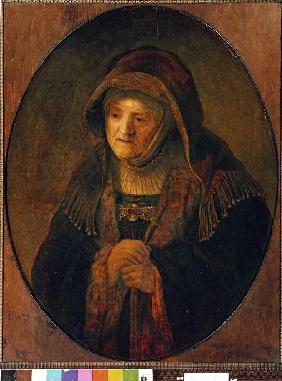 Die Mutter des Künstlers als Prophetin Hannah. 1639
