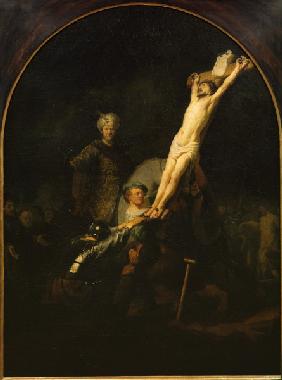 Rembrandt / Erection of the Cross.