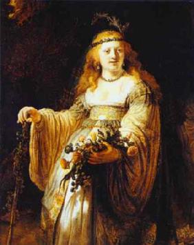 Saskia van Uylenburgh in arkadischem Kostüm 1635