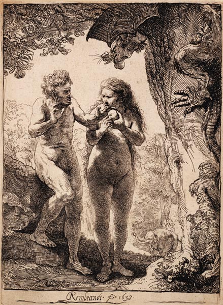Adam und Eva von Rembrandt van Rijn