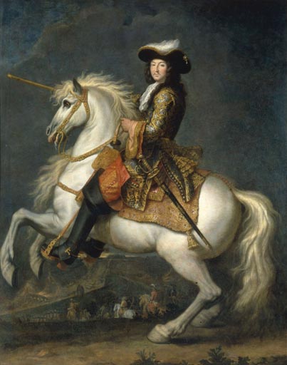 Ludwig XIV. Reiterbildnis von Houasse von Rene Antoine Houasse