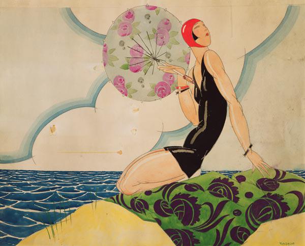 Bather, c.1925 (w/c on paper) 19th